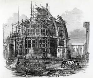 The New Reading-Room at the British Museum, in course of construction, engraved by C.W.Sheeres, published in 'The Illustrated London News', April 14 1855 (engraving) | Obraz na stenu