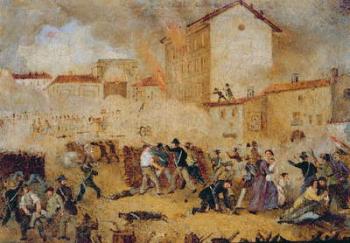 Fighting at Porta Tosa during the Five Days of Milan | Obraz na stenu