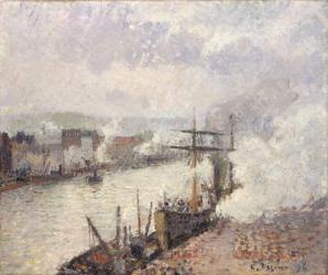 Steamboats in the Port of Rouen, 1896 (oil on canvas) | Obraz na stenu