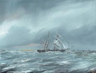 The Mary Celeste adrift December 5th 1872, 2016, (oil on canvas) | Obraz na stenu