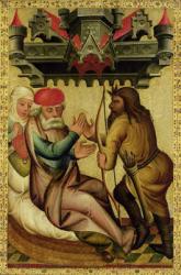 Isaac and Esau from the High Altar of St. Peter's in Hamburg, the Grabower Altar, 1383 (tempera on panel) | Obraz na stenu