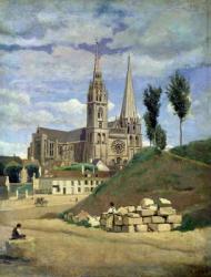 Chartres Cathedral, 1830 (oil on canvas) | Obraz na stenu