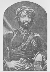 Muhammad Mahabat Khanji II, Nawab Sahib of Junagadh (b/w photo) | Obraz na stenu