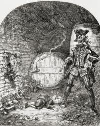 Illustration after Georhe Cruikshank for the poem 'The Wedding Day', from 'The Ingoldsby Legends or Mirth and Marvels', by Thomas Ingoldsby, published in 1865 (litho) | Obraz na stenu