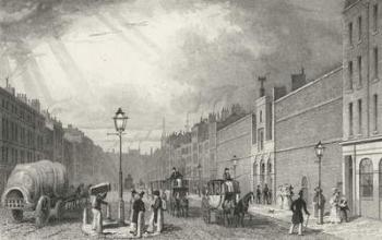 Farringdon Street and the Fleet Prison, 1830 (engraving) | Obraz na stenu