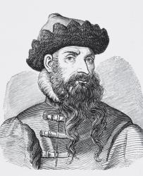 Johannes Gutenberg, from a 16th century engraving (litho) | Obraz na stenu