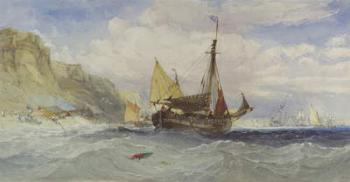Fishing Boats off the Isle of Wight | Obraz na stenu