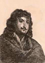 David Ryckaert III, illustration from '75 Portraits Of Celebrated Painters From Authentic Originals', published in 1817, London (engraving) | Obraz na stenu