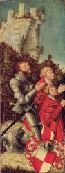 Portrait of a Knight with his two sons, c.1518-25 (oil on wood) | Obraz na stenu