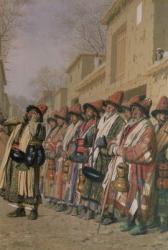 Dervishes' Chorus Begging Alms in Tashkent, 1870 (oil on canvas) | Obraz na stenu