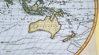 Map of New Holland, c.1650-1780 (engraving) | Obraz na stenu