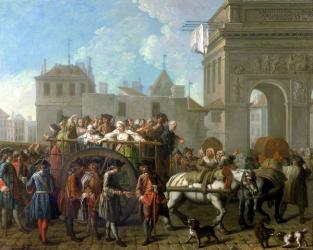 Transport of Prostitutes to the Salpetriere, c.1760-70 (oil on canvas) | Obraz na stenu