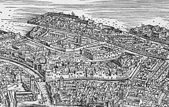 Grande Pianta Prospettica - Venice, c.1500 (engraving) (detail of 416593) | Obraz na stenu