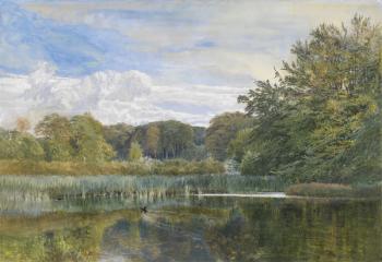 The Mill Pond, Evelyn Woods, 1860 (w/c on paper) | Obraz na stenu