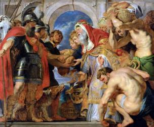Abraham and Melchizedek, 1615-18 (oil on panel) | Obraz na stenu