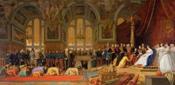 The Reception of Siamese Ambassadors by Emperor Napoleon III (1808-73) at the Palace of Fontainebleau, 27 June 1861 (oil on canvas) | Obraz na stenu