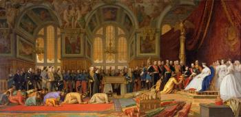 The Reception of Siamese Ambassadors by Emperor Napoleon III (1808-73) at the Palace of Fontainebleau, 27 June 1861 (oil on canvas) | Obraz na stenu