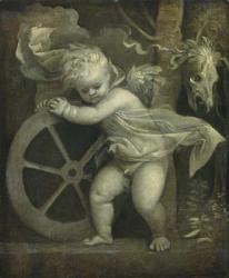 Cupid with the Wheel of Fortune, c.1520 (oil on canvas) | Obraz na stenu