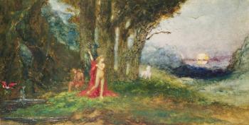 Pasiphae and the Bull, c.1876-80 (w/c & gouache on paper) | Obraz na stenu