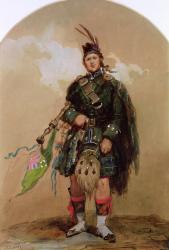 A Piper of the 79th Highlanders at Chobham Camp in 1853 | Obraz na stenu