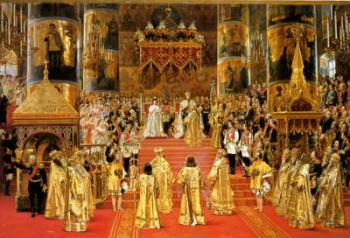 Coronation of Emperor Alexander III, 1888 (oil on canvas) | Obraz na stenu
