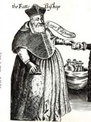 The Fat Bishop (engraving) (b/w photo) | Obraz na stenu