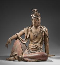 Buddhist deity Guanyin, Shanxin, China, 1100-1200 (Painted and gilded wood) | Obraz na stenu