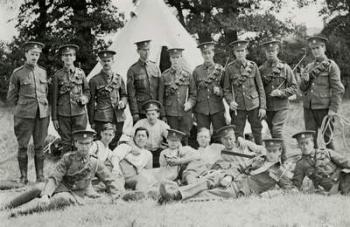 Group portrait of the 'London Mounted Army Service Corp' (b/w photo) | Obraz na stenu