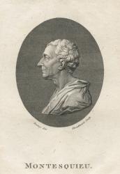 Charles Louis de Secondat, Baron de Montesquieu (1689-1755) (engraving) | Obraz na stenu