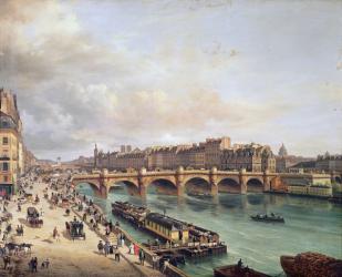 View of Pont Neuf, 1832 (oil on canvas) | Obraz na stenu