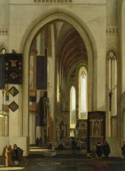 Interior of a Church with Figures, 1685 (oil on panel) | Obraz na stenu