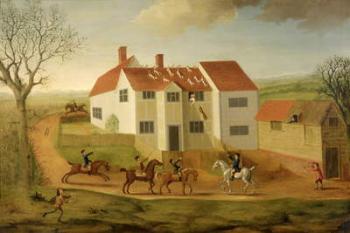 John Sidey and his Hounds at a Farmhouse near Hadleigh, Suffolk (oil on canvas) | Obraz na stenu