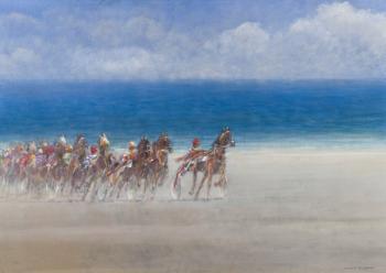 Trotting Races, Lancieux, Brittany, 2014 (oil on canvas) | Obraz na stenu