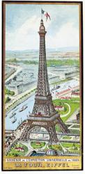Postcard depicting the Eiffel Tower at the Exposition Universelle, 1889 (colour litho) | Obraz na stenu