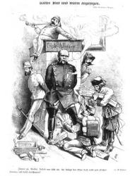 The Triple Alliance, from 'Bismarck: Book of Mistakes', 1883 (engraving) (b/w photo) | Obraz na stenu