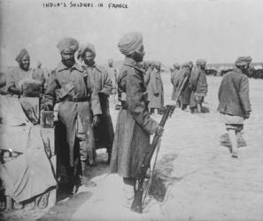 India's soldiers in France, 1914-1915 (b/w photo) | Obraz na stenu