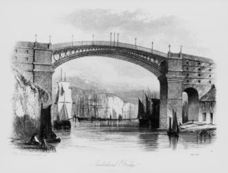 Sunderland Bridge, printed by J&E Harwood,1841 (engraving) | Obraz na stenu