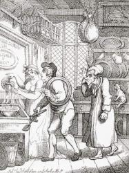 A New Cock Wanted, or Work for the Plumber, after Thomas Rowlandson, 1810. From Illustrierte Sittengeschichte vom Mittelalter bis zur Gegenwart by Eduard Fuchs, published 1909. | Obraz na stenu