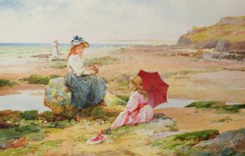 The Red Parasol, 1895 (w/c on paper) | Obraz na stenu