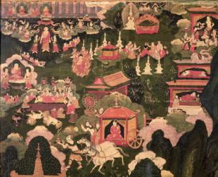 Parinirvana and the Death of Buddha, from 'The Life of Buddha Sakyamuni' (oil on canvas) | Obraz na stenu
