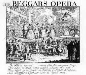 The Beggar's Opera Burlesqued, 1728 (engraving) | Obraz na stenu