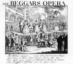 The Beggar's Opera Burlesqued, 1728 (engraving) | Obraz na stenu