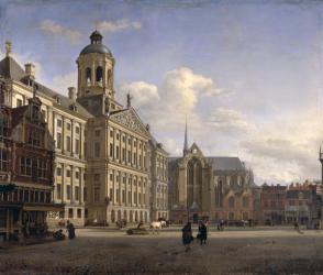 The New Town Hall, Amsterdam, 1668 (oil on canvas) | Obraz na stenu