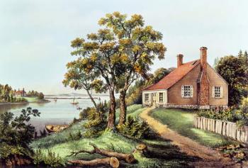The Birthplace of Washington at Bridges Creek, Westmoreland Co. Va (colour litho) | Obraz na stenu