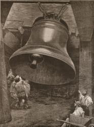 Testing the Great Bell for St. Paul's Cathedral at Messrs. Taylor and Son's Factory, Loughborough, from 'The Illustrated London News', 14th January 1882 (engraving) | Obraz na stenu