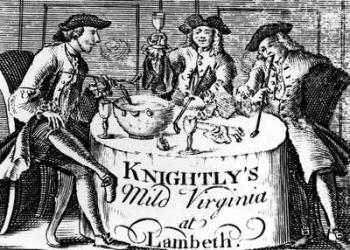 Advertisement for 'Knightly's Mild Virginia at Lambeth' (engraving) (b/w photo) | Obraz na stenu