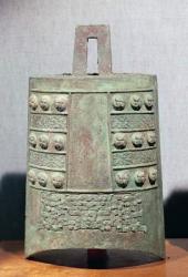 One of a group of bells tuned in scale 'pien chung', from the tomb of a Marquis of Ts'ai. Shou-hsien, Anhui, Period of the Spring and Autumn Annals (bronze) | Obraz na stenu