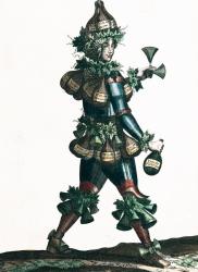 The Innkeeper, allegorical costume design (coloured engraving) | Obraz na stenu