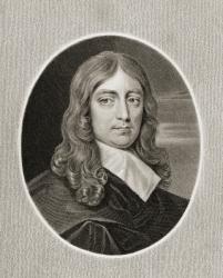 John Milton (1608-74) from 'Gallery of Portraits', published in 1833 (engraving) | Obraz na stenu