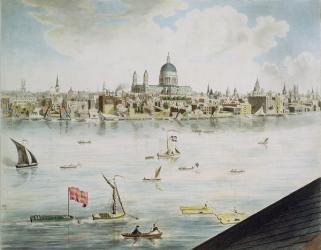 Panoramic view of London, 1792-93 (coloured aquatint) | Obraz na stenu